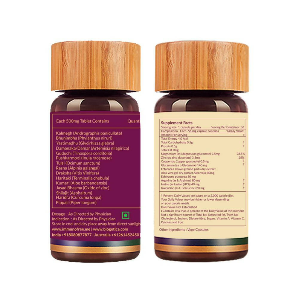 Biogetica Core Immunity Kit - Immunofree Tablets and Reginmune Capsule ...