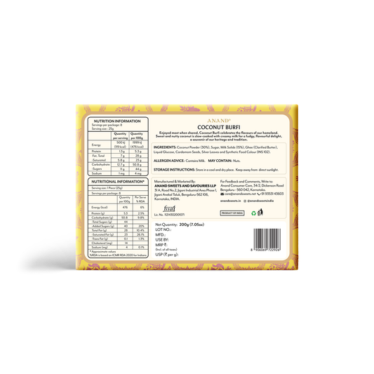Anand Sweets Coconut Burfi
