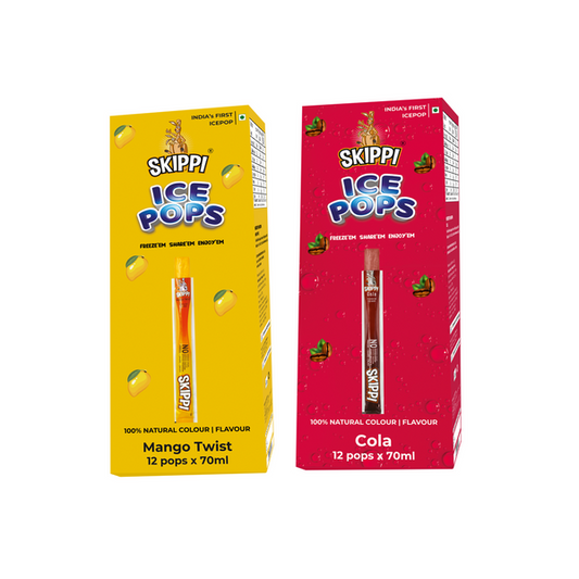 Skippi Ice Pops Cola| Mango Twist Combo Flavor Skippi Natural Ice Popsicle