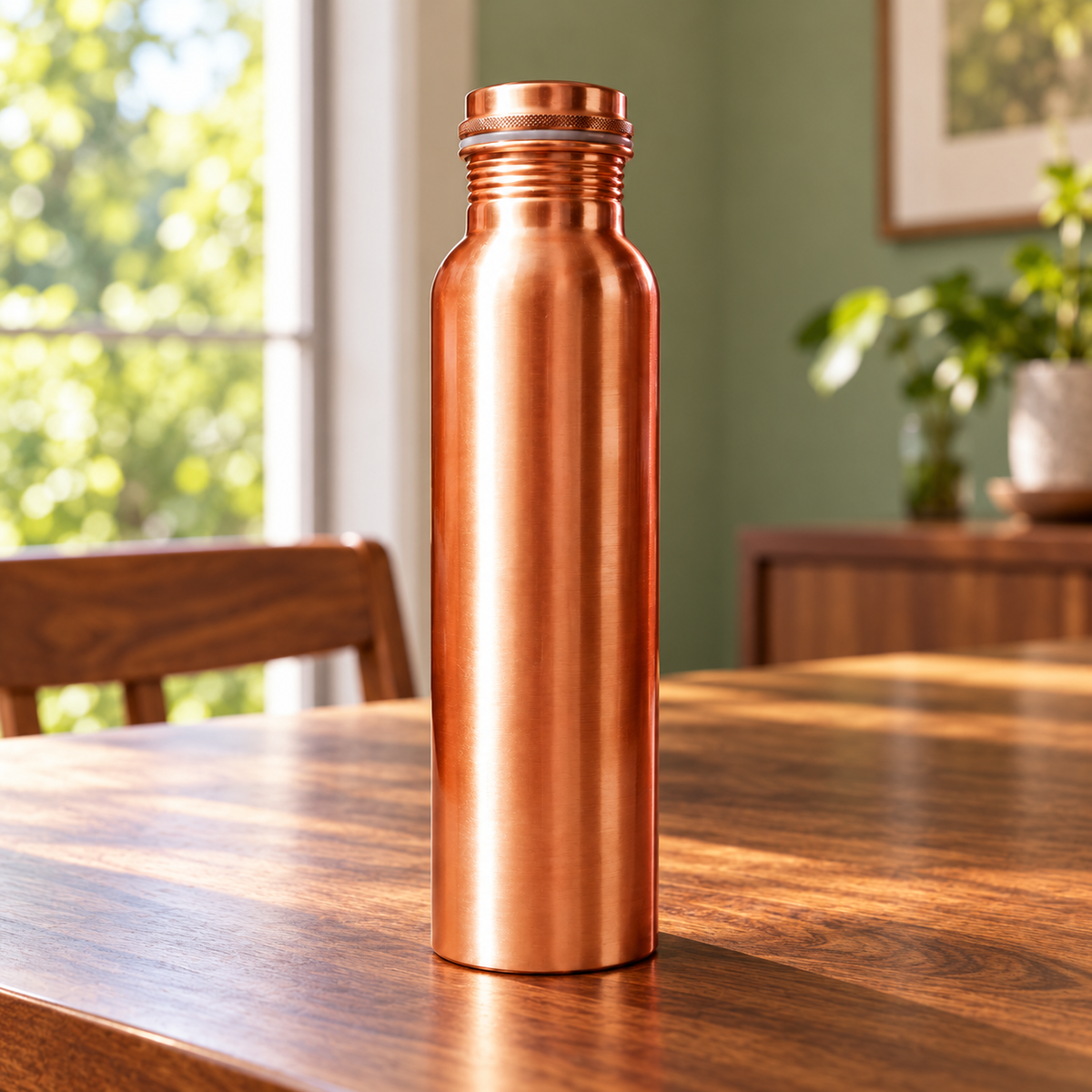 Pure Copper Water Bottle - 1 Liter 35 Oz