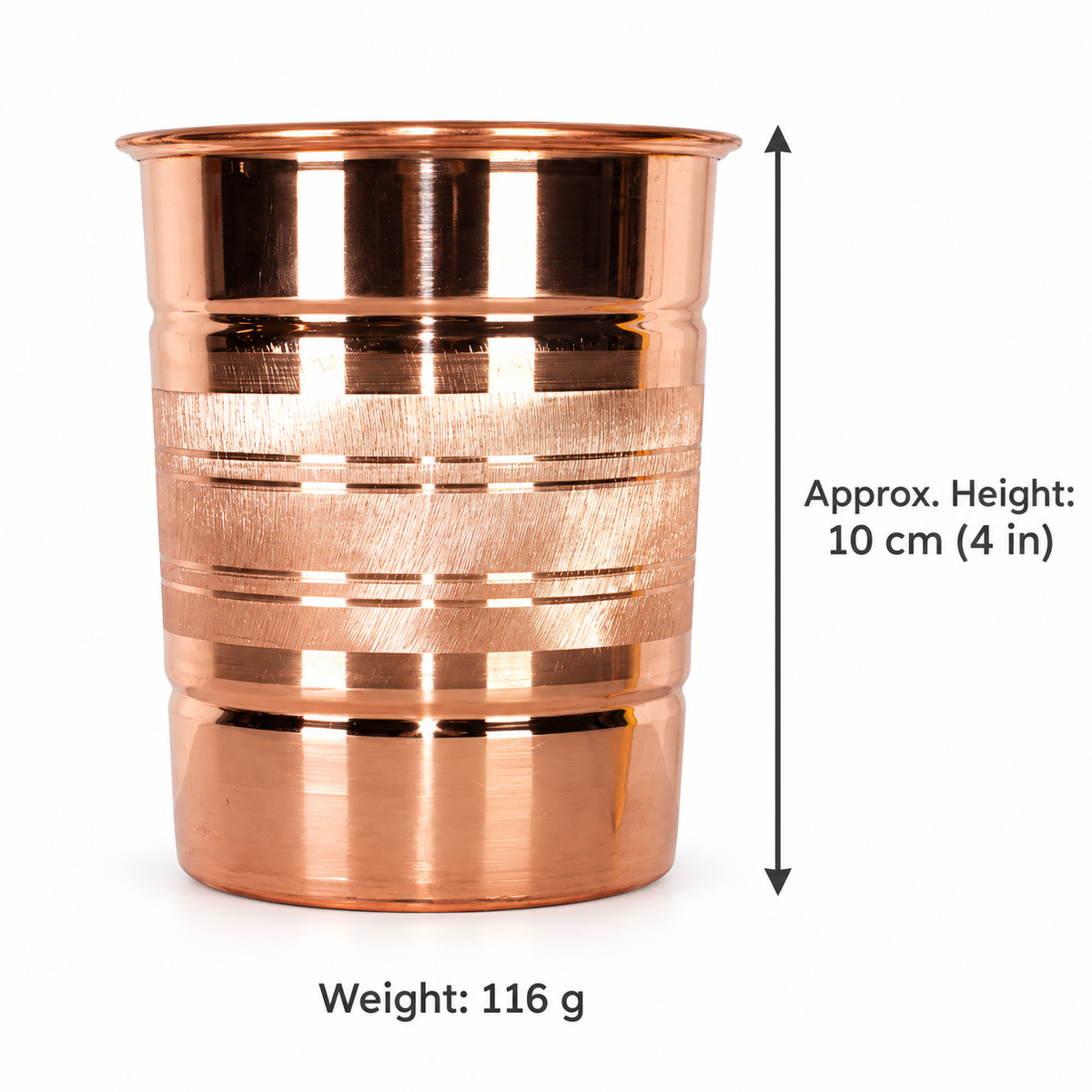 Pure Copper Glass for Water 116g