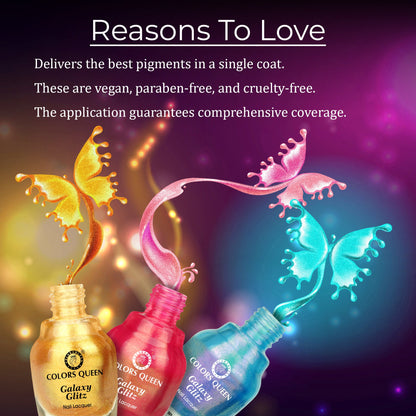 Colors Queen Galaxy Glitz Nail Paint | 17ml