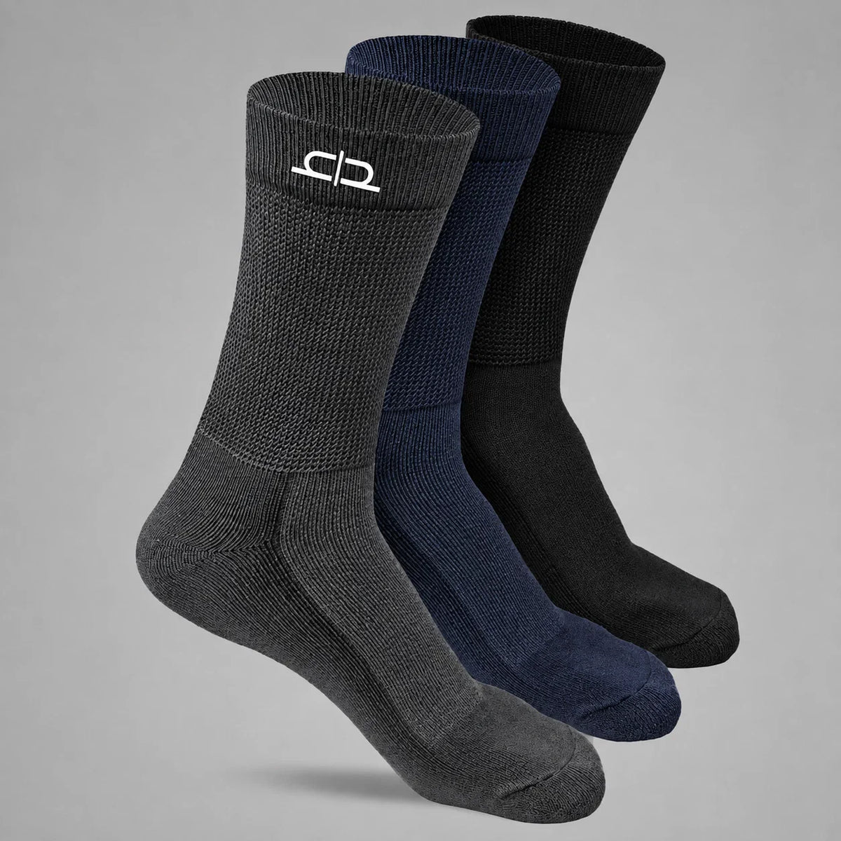 Heelium Bamboo Men Crew Socks (Soft Elastane) - 3 Pairs