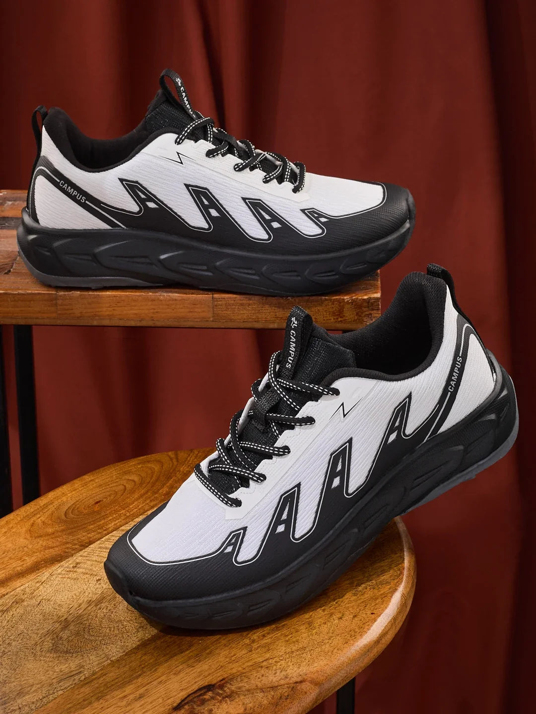 Campus DATRO Black Mens Running Shoes white
