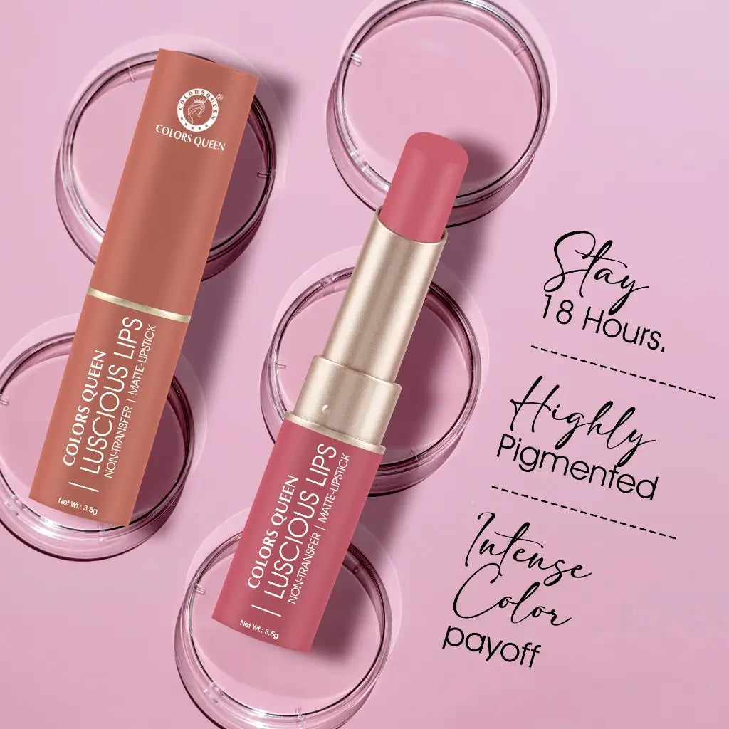 Colors Queen Luscious Lips Non-Transfer Lipstick – 25 Matte Shades