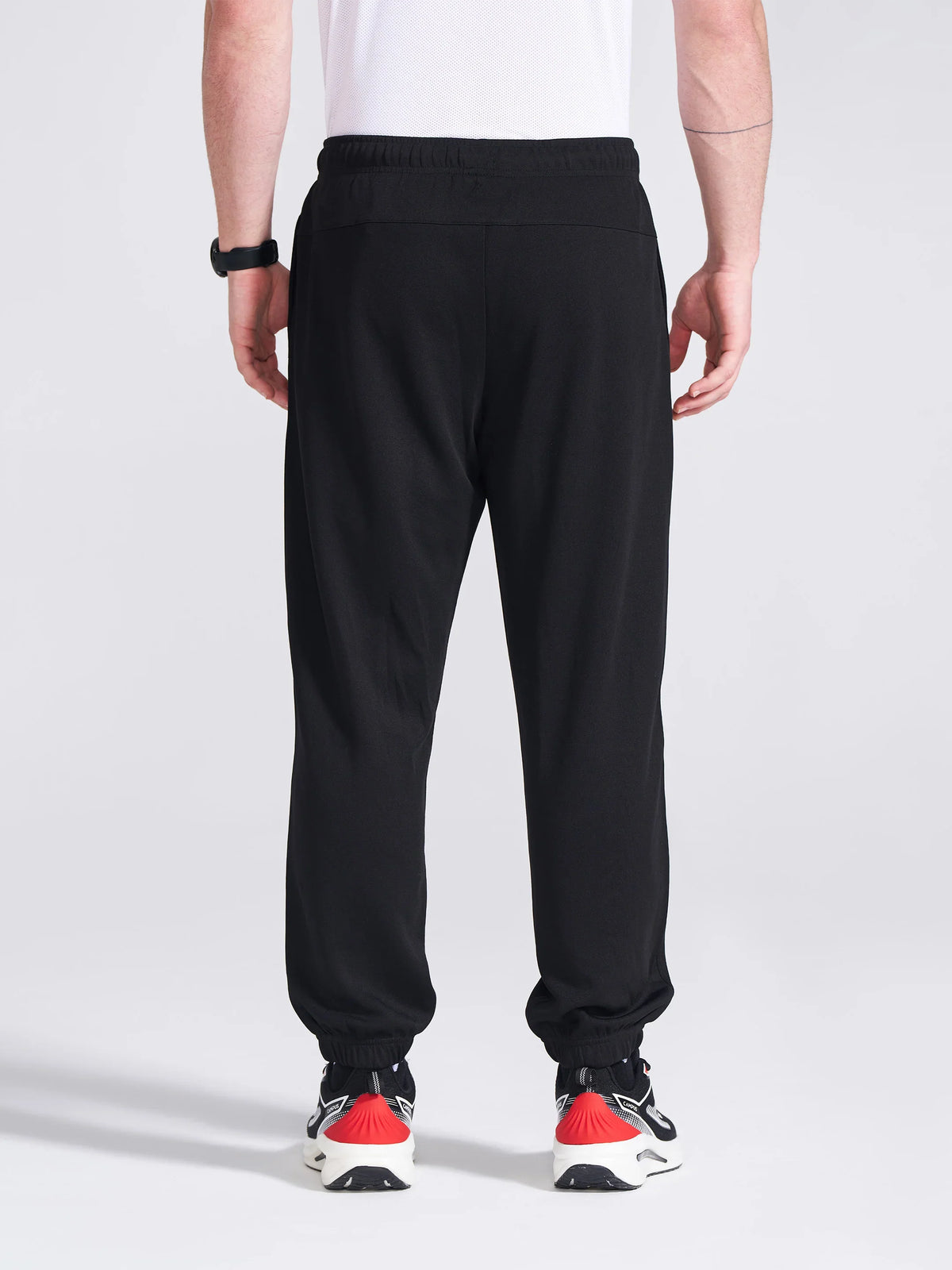 Campus Mens Black Regular Fit Track Pants