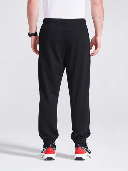 Campus Mens Black Regular Fit Track Pants