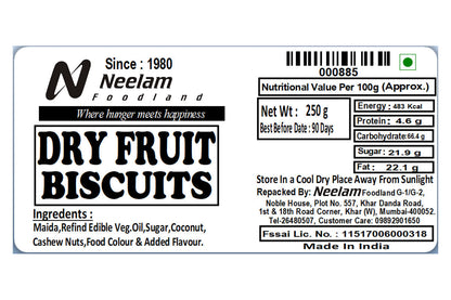 Neelam Foodland Dry Fruit Biscuits 