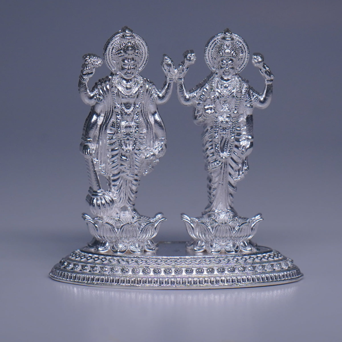 Pure Silver Lakshmi Narayana Idol 45g - PUSHMYCART