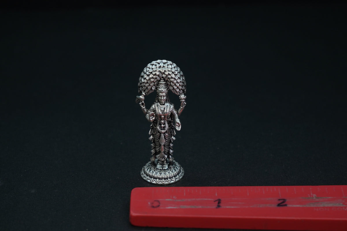 Pure Silver Antique Vasavi Devi Standing Small 19.21G By Mahita Collections - PUSHMYCART