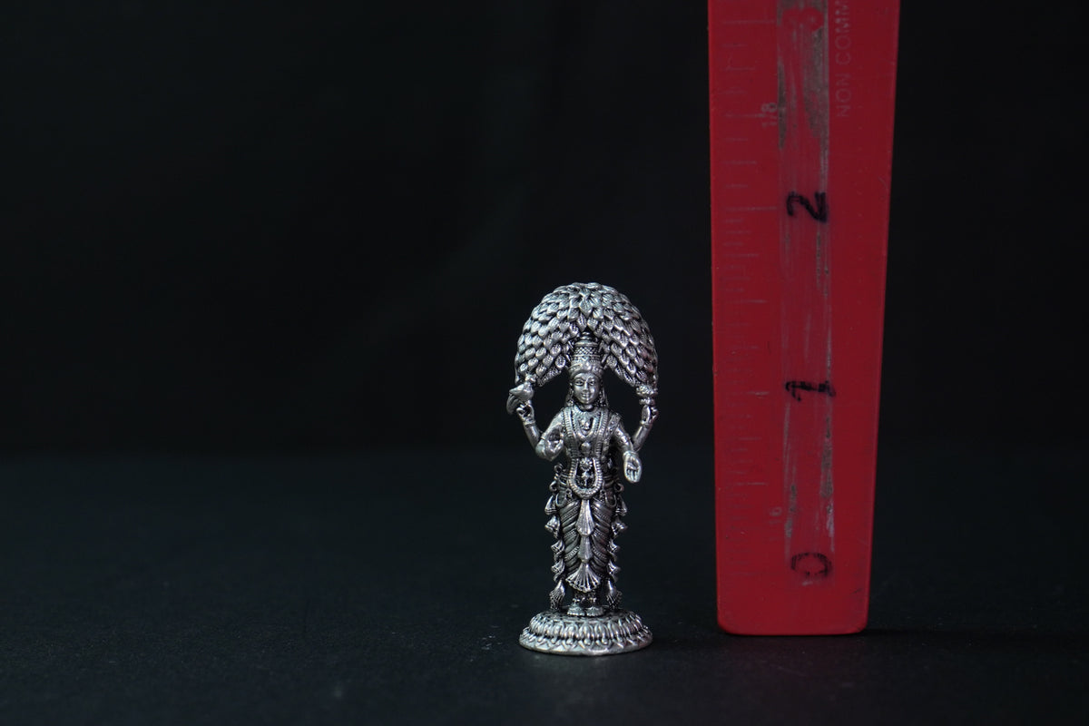 Pure Silver Antique Vasavi Devi Standing Small 19.21G By Mahita Collections - PUSHMYCART