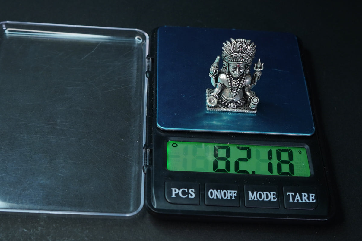 Pure Silver Antique Nakoda Bhairav 82.18G By Mahita Collections - PUSHMYCART