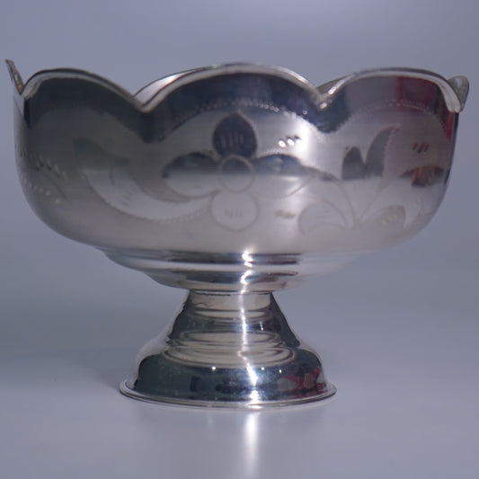 Pure Silver Bowl With Stand Base 129g - PUSHMYCART