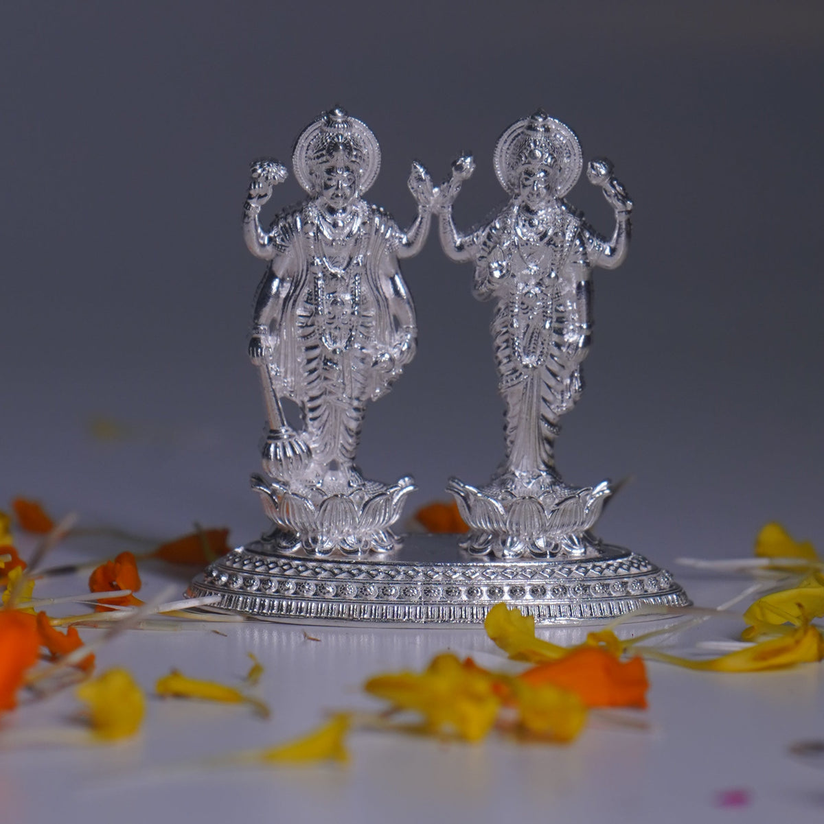 Pure Silver Lakshmi Narayana Idol 45g - PUSHMYCART