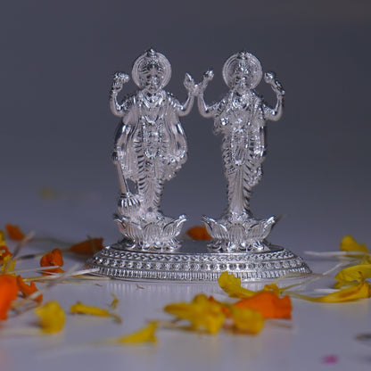 Pure Silver Lakshmi Narayana Idol 45g - PUSHMYCART