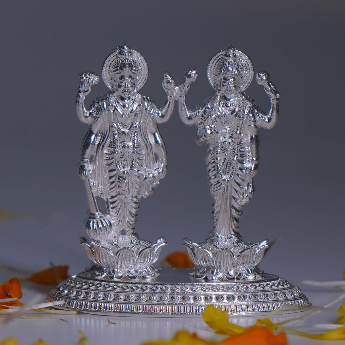 Pure Silver Lakshmi Narayana Idol 45g - PUSHMYCART