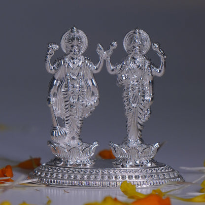 Pure Silver Lakshmi Narayana Idol 45g - PUSHMYCART