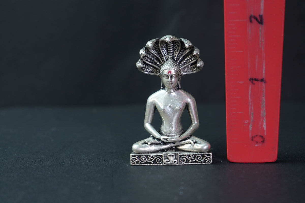 Pure Silver Antique Parshwanath Idol 67.79G By Mahita Collections - PUSHMYCART