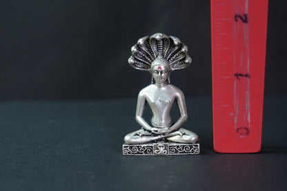 Pure Silver Antique Parshwanath Idol 67.79G By Mahita Collections - PUSHMYCART