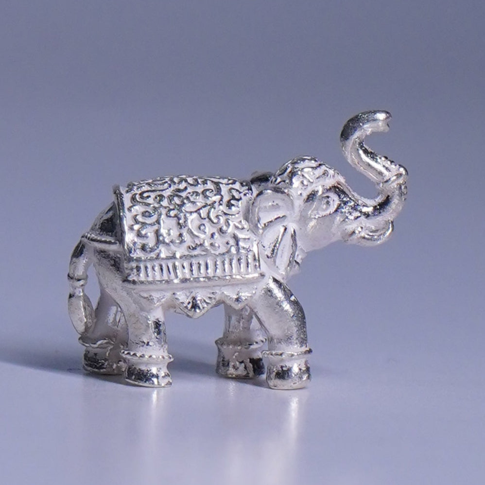 Pure Silver Elephants Pair 20 grams - PUSHMYCART