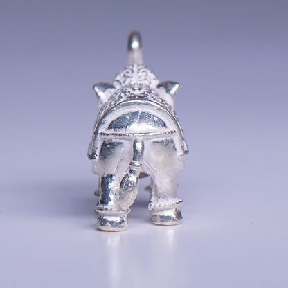Pure Silver Elephants Pair 20 grams - PUSHMYCART