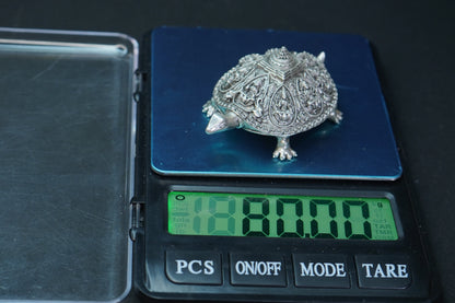Pure Silver Antique Tortoise With Laxmi Devi Designing 80G By Mahita Collections - PUSHMYCART