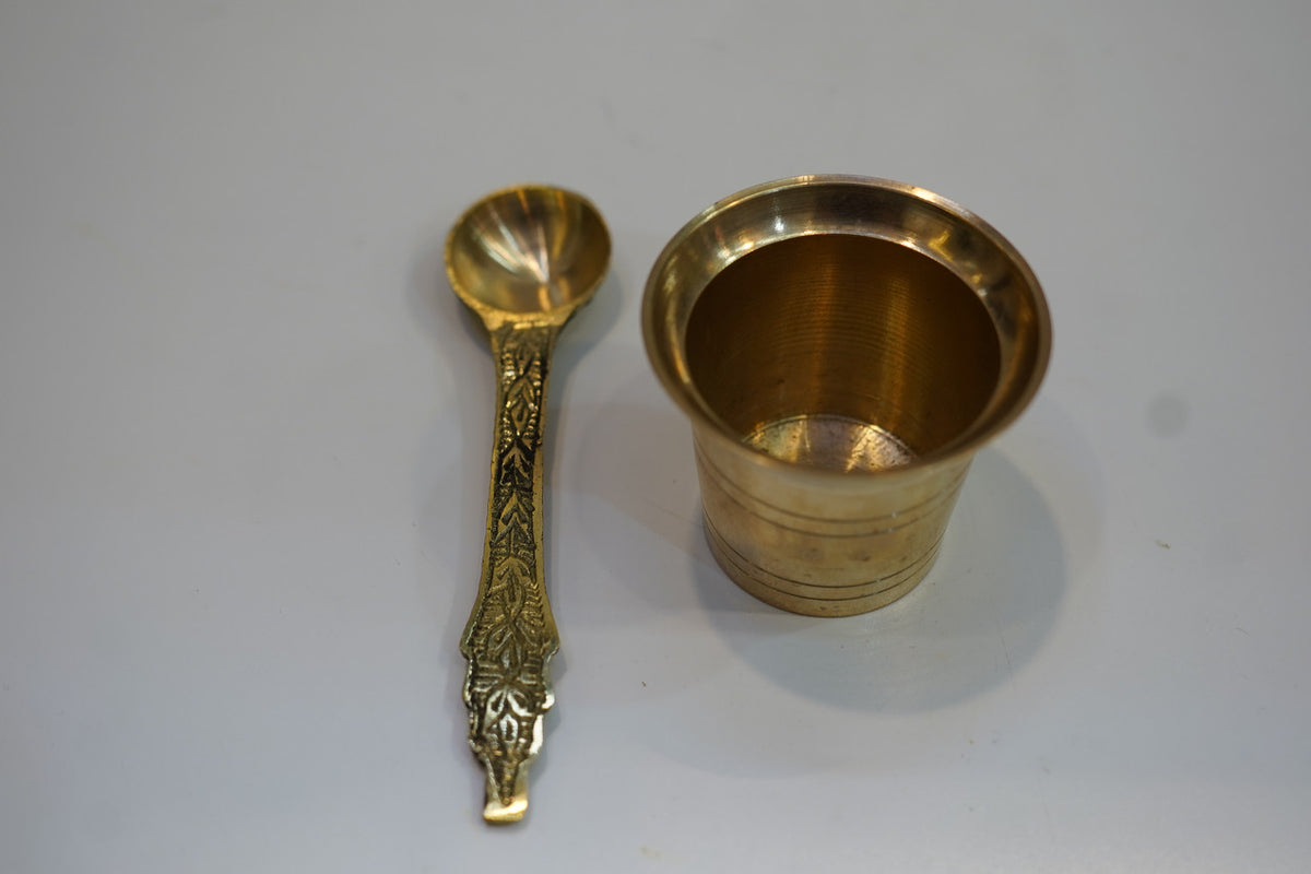 Brass Panchapatra Set 53g (Pack of 2)