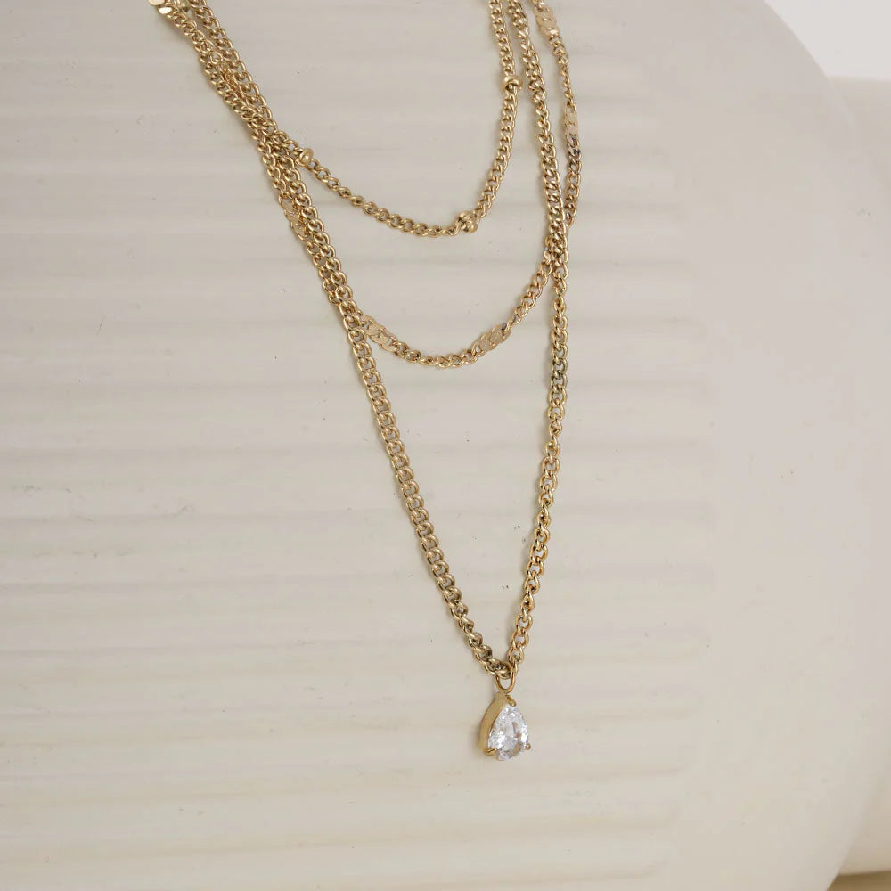 Palmonas Dainty Layered Gold Necklace