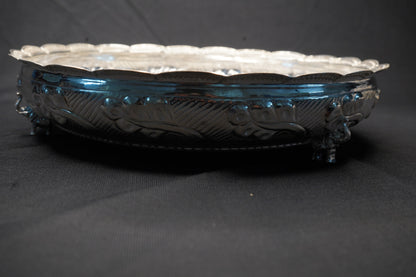 Pure Silver Floral Design Plate 400g - PUSHMYCART