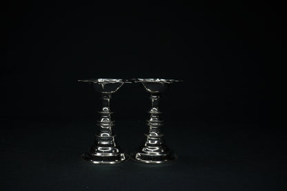 Pure Silver 5 Mukh Diya Pair 40g approx. - PUSHMYCART