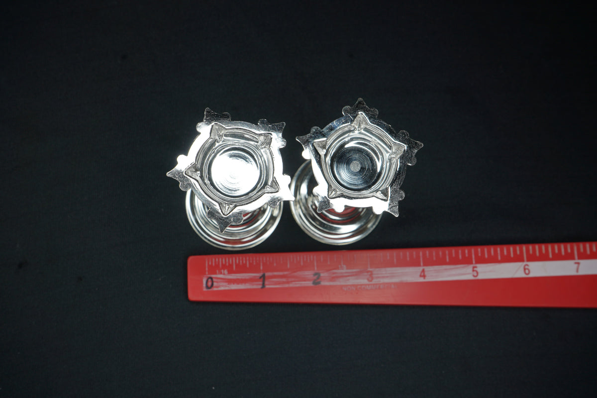 Pure Silver 5 Mukh Diya Pair 40g approx. - PUSHMYCART