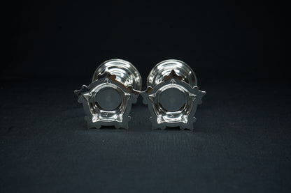 Pure Silver 5 Mukh Diya Pair 40g approx. - PUSHMYCART