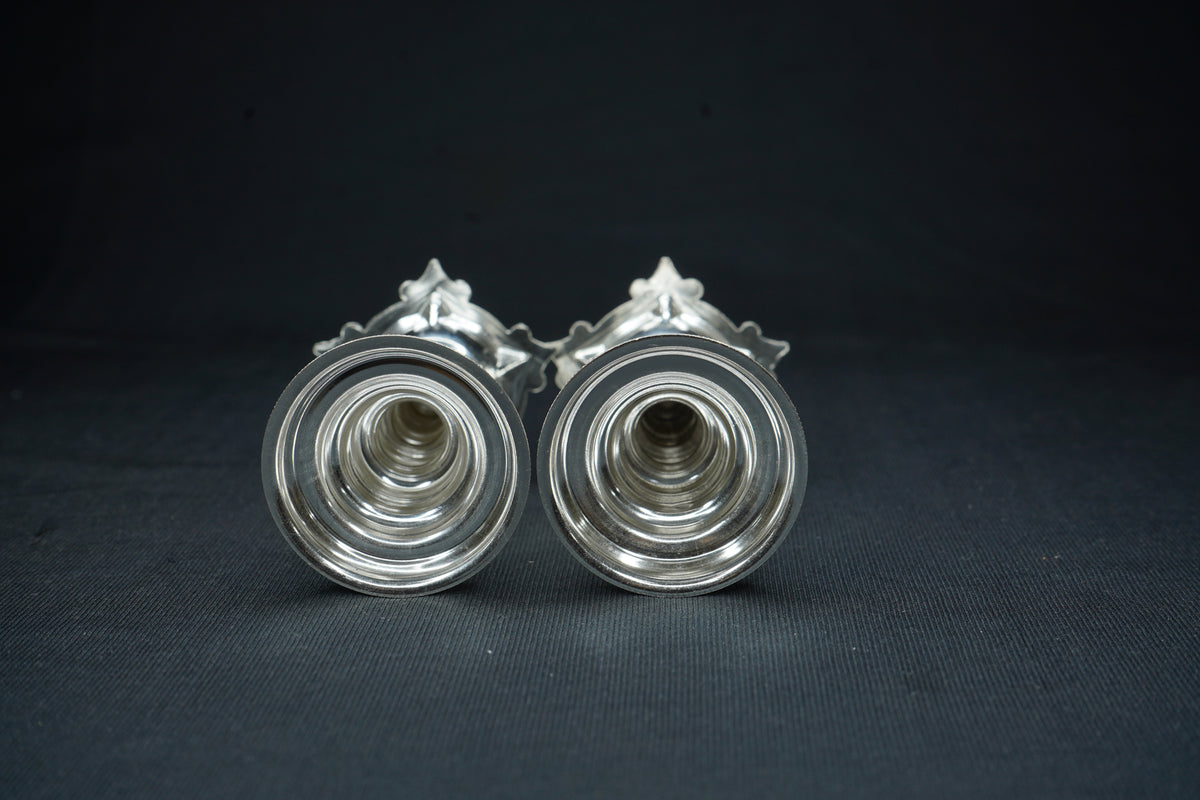 Pure Silver 5 Mukh Diya Pair 40g approx. - PUSHMYCART
