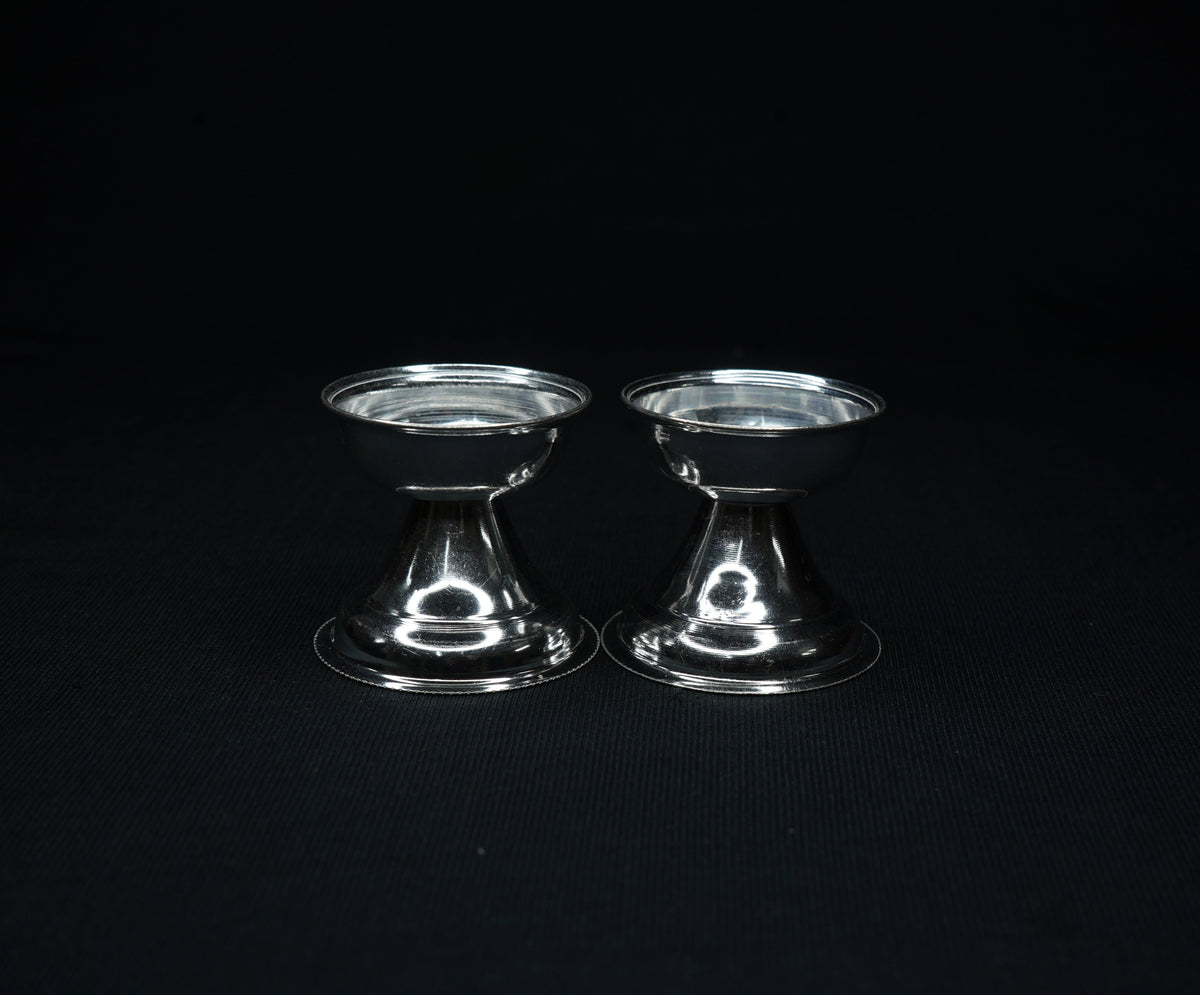 Pair of Pure Silver Lamps 21 grams - PUSHMYCART