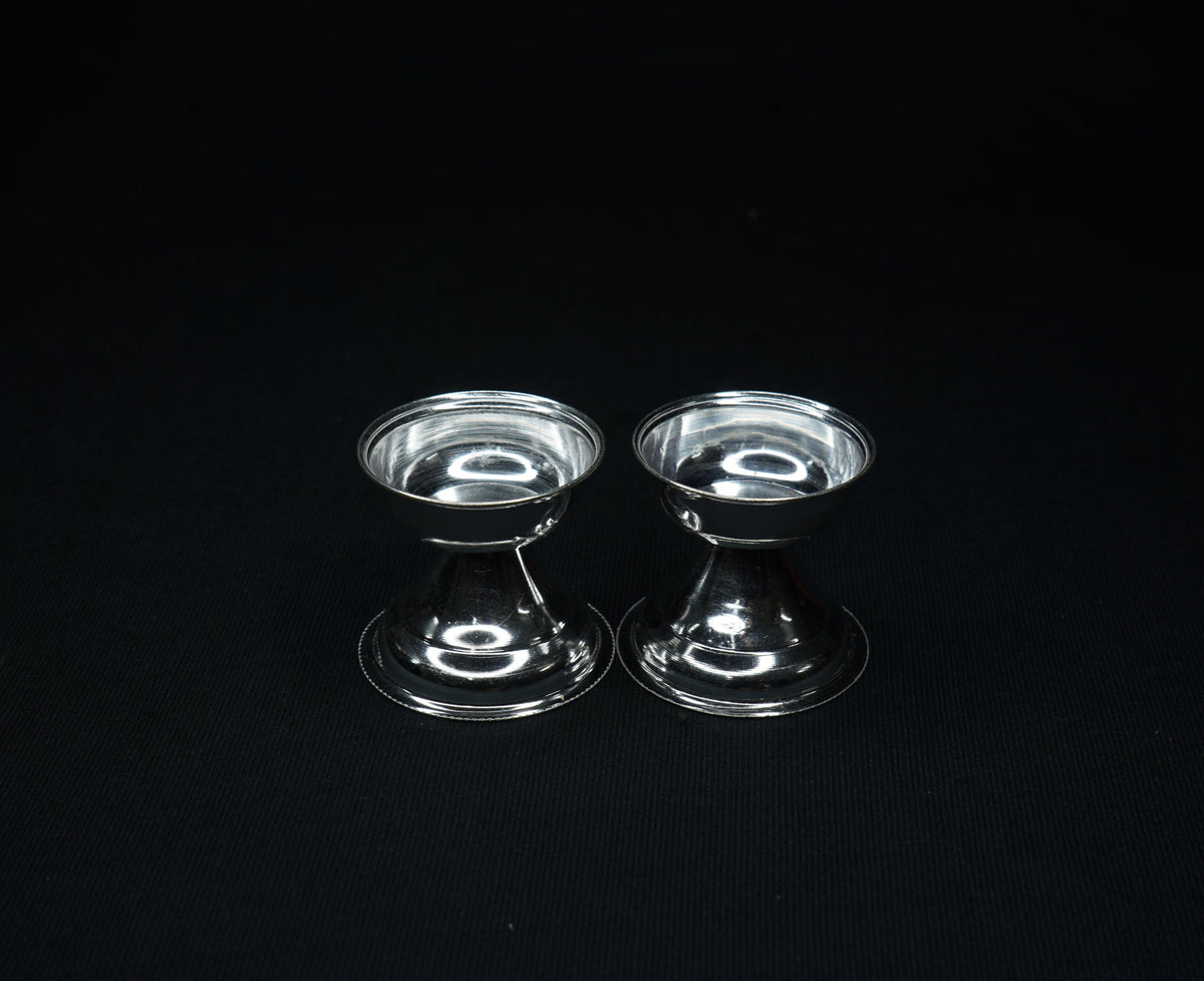 Pair of Pure Silver Lamps 21 grams - PUSHMYCART