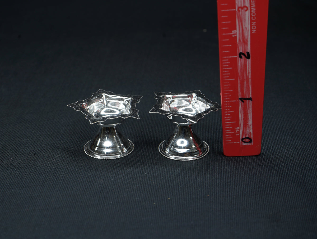 Pure Silver Kundulu Diya Pair10 grams - PUSHMYCART