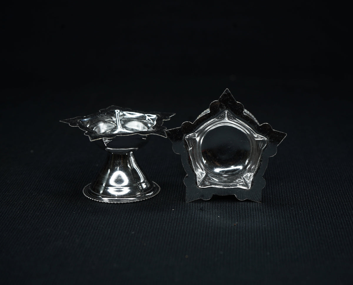 Pure Silver Kundulu Diya Pair10 grams - PUSHMYCART