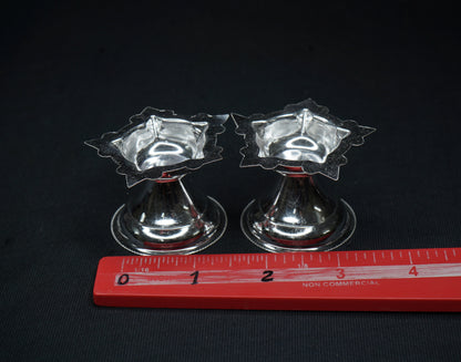 Pure Silver 5 Mukh Diya Pair 20g approx. - PUSHMYCART
