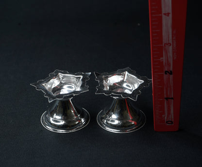 Pure Silver 5 Mukh Diya Pair 20g approx. - PUSHMYCART