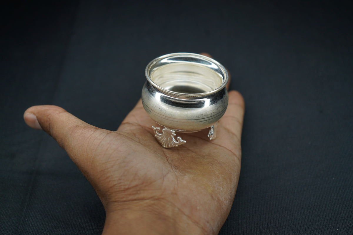 Pure Silver Fancy Stand Bowl 25g - PUSHMYCART