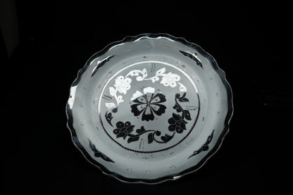 Pure Silver Floral Design Plate 504gram - PUSHMYCART