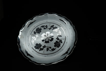 Pure Silver Floral Design Plate 504gram - PUSHMYCART