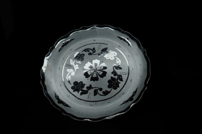 Pure Silver Floral Design Plate 504gram - PUSHMYCART