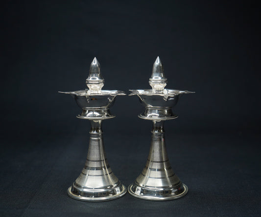 Pure Silver Pair of Deepalu 105 grams - PUSHMYCART