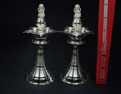 Pure Silver Diya With Laxmi Design 130g - PUSHMYCART