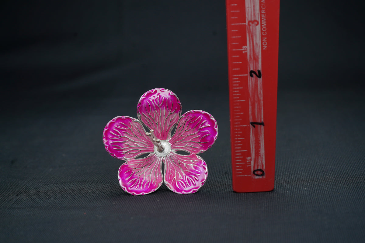 Pure Silver Light Pink Small Flower 9g - PUSHMYCART
