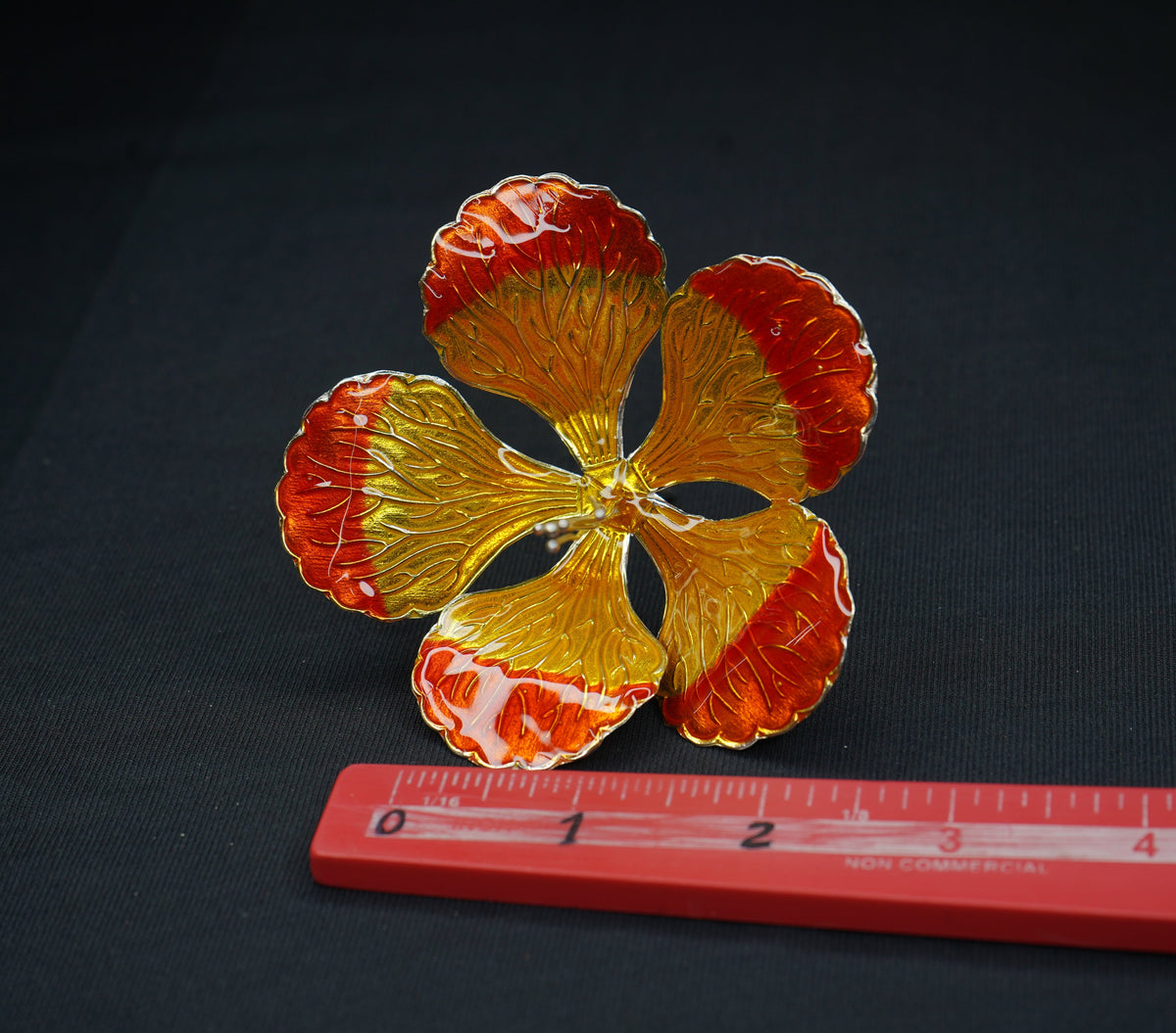 Pure Silver Yellow And Orange Flower 22g - PUSHMYCART