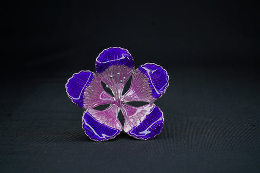 Pure Silver Pink Purple Flower 17g - PUSHMYCART