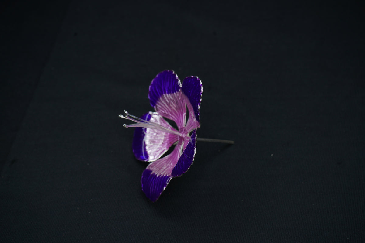 Pure Silver Pink Purple Flower 17g - PUSHMYCART