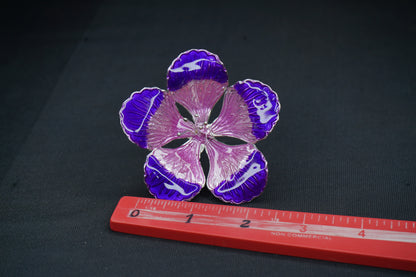 Pure Silver Pink Purple Flower 17g - PUSHMYCART